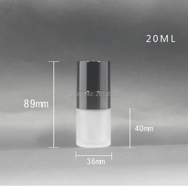 20 мл матовое стекло нажмите насос бутылка с прозрачной насоса пустой мороз