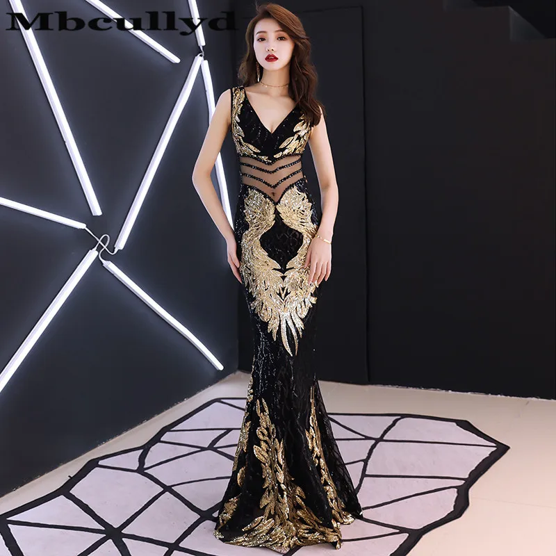 Mbcully блестящие золотистые блестки Русалка африканские платья для выпускного