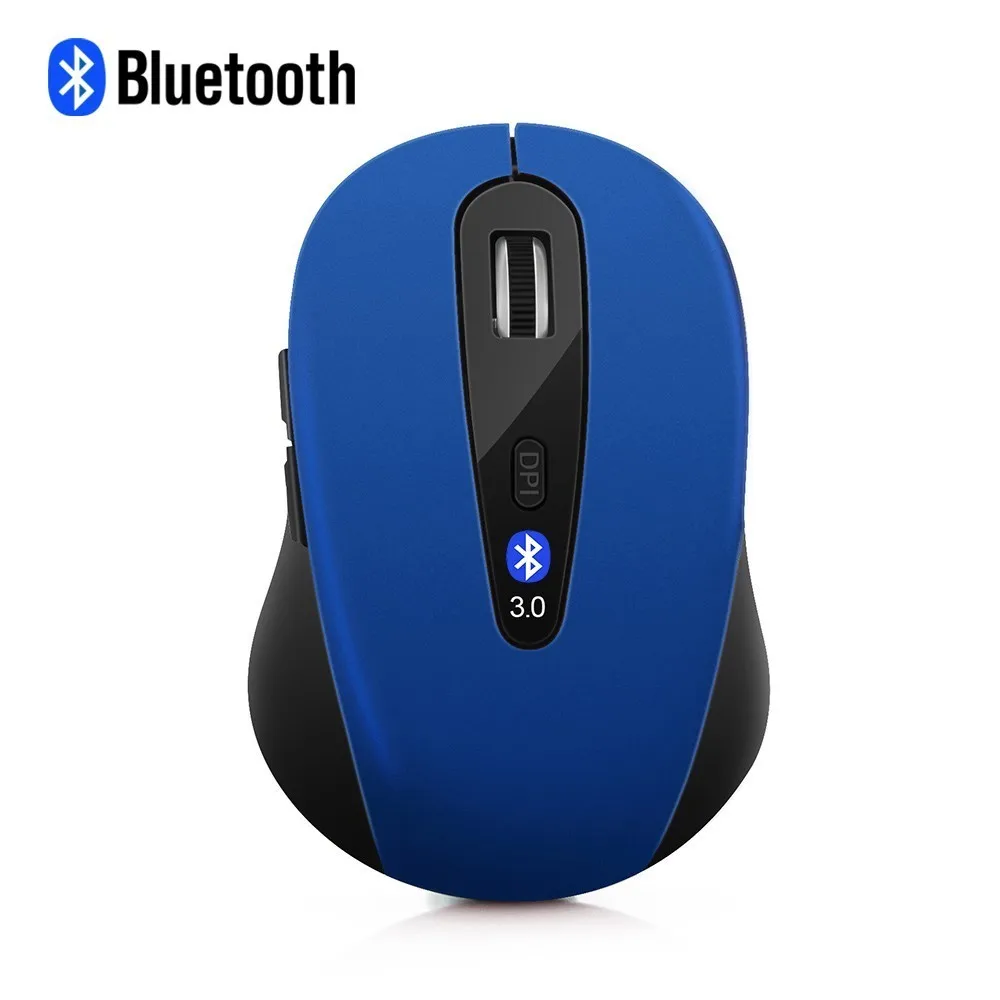CHYI Bluetooth эргономичная компьютерная мышь Беспроводная оптическая сенсорная игровая мышь 3D Мини 6 кнопок игровые ПК мыши для ноутбука Macbook - Цвет: Синий