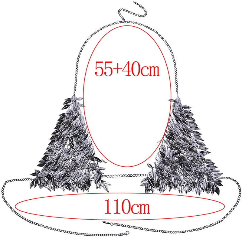 Sexy Leaf Chain Tops Women Summer Bikini Wear Chain Bralette Women Cropped Nightclub Party Festival Wear Jewelry CRHC914