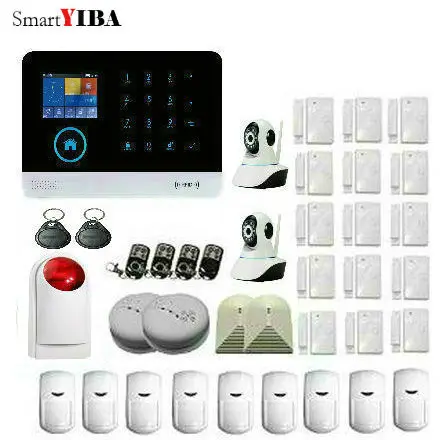 SmartYIBA WIFI GSM SMSWireless домашняя охранная сигнализация IOS/Android приложения управление с ip