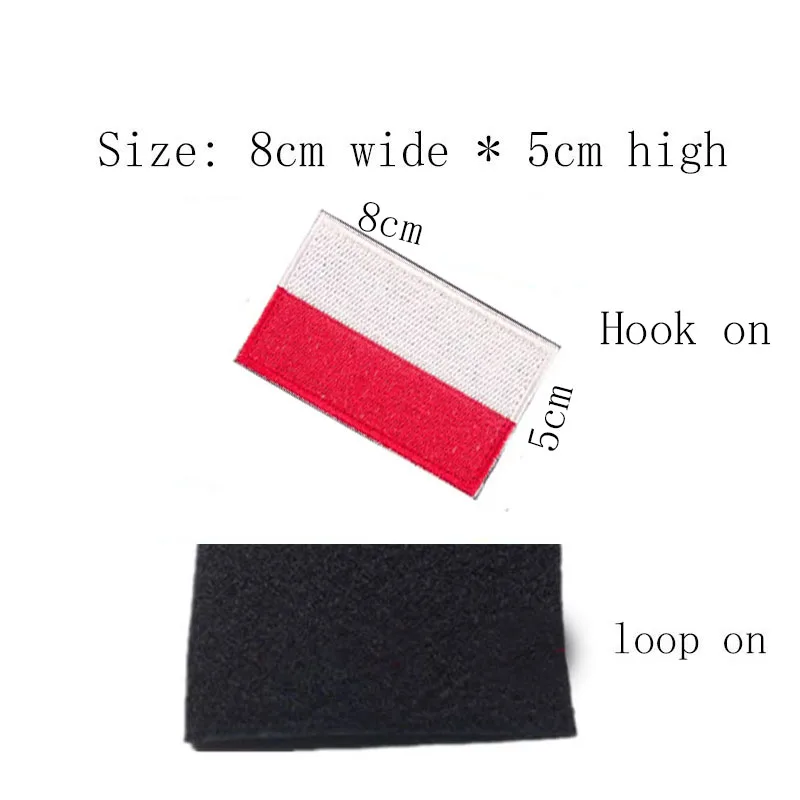 Бесплатная доставка нашивка на липучке с индонезийским флагом ширина 8 см