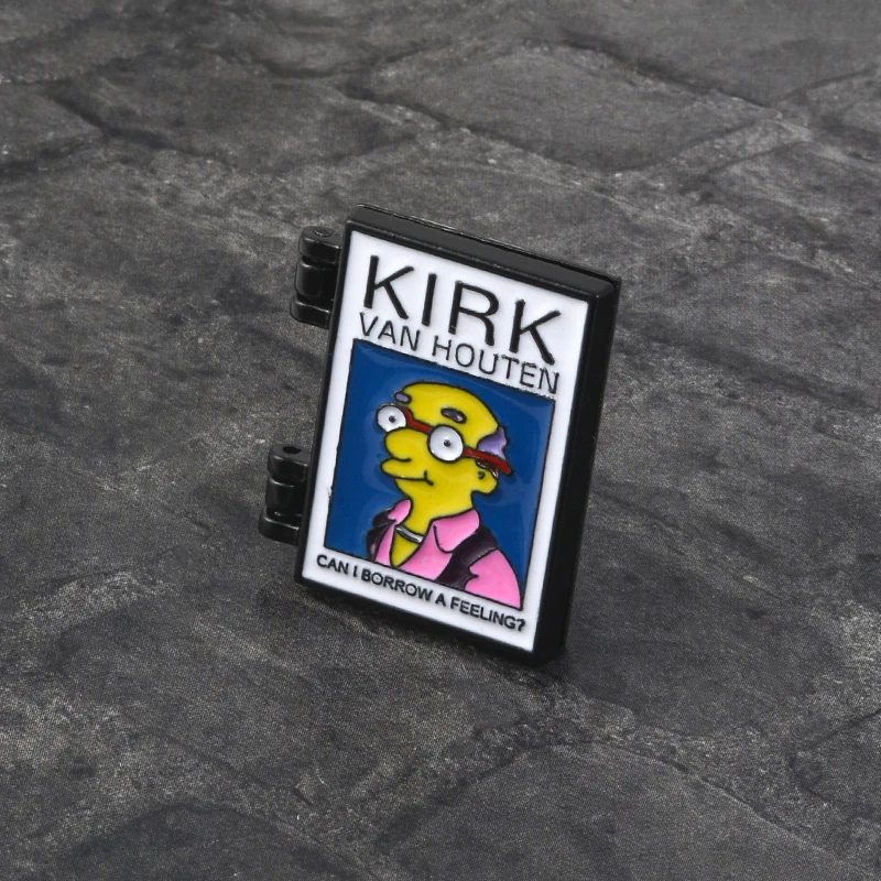 

Can I Borrow a Feeling Album  Enamel Brooches Pin Badge Kirk Vanhouten Hard Enamel Flip Brooches Pin
