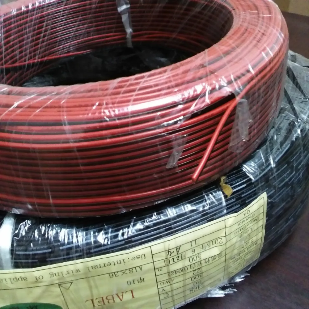 10 м/лот 22awg провода 2pin луженая медь Электрический провод для из светодиодов ленты