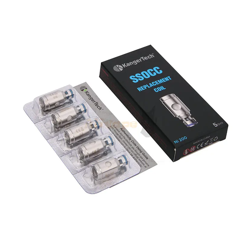 5 шт./лот Kanger subtank SSOCC катушки 0.15ohm/0.2ohm/0.5ohm/1.2ohm/1.5ohm Вертикальная катушка подходит для Subox Mini-c SubvodToptank Mini