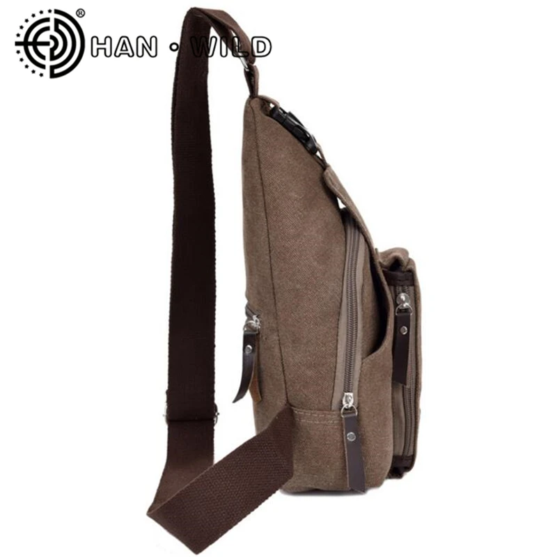 Модная сумка для человека Повседневное Сумка груди Холст Crossbody Back Pack Для мужчин