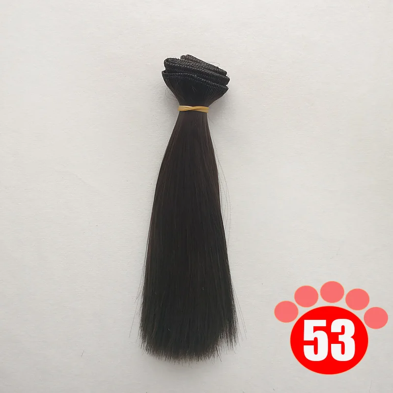 colour 53 Msiredoll bjd парик 15*100 см или 20*100 см или 25*100 см волосы куклы для 1/3 1/4 1/6 кукла с прямыми волосами bjd парик diy - Цвет: colour 53