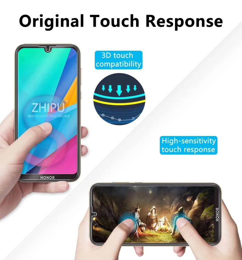 2 шт закаленное стекло для Huawei Honor 8S протектор экрана 2.5D 9H Премиум Закаленное