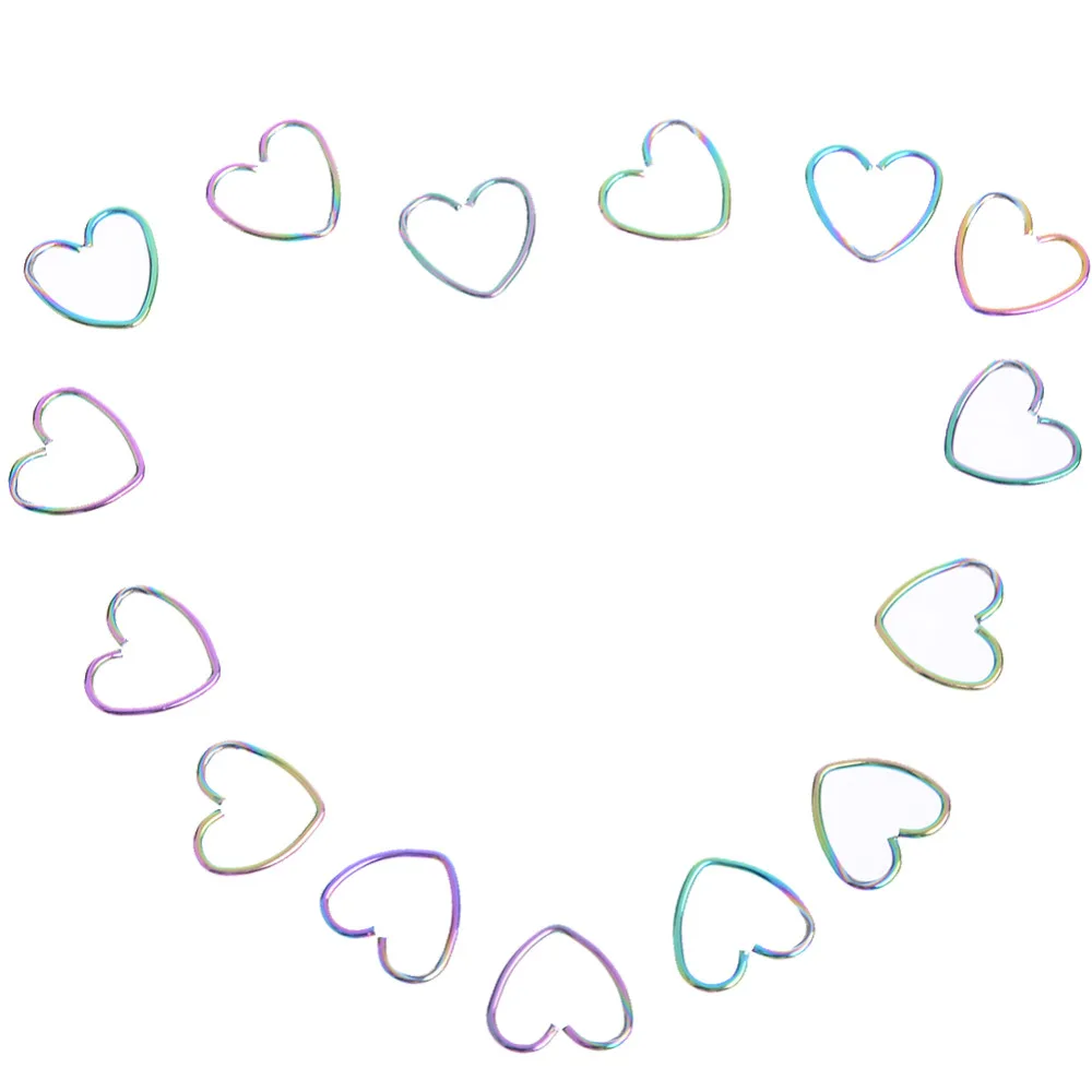 Новинка 1 шт. серьги в форме сердца из нержавеющей стали Нос губа трагус для