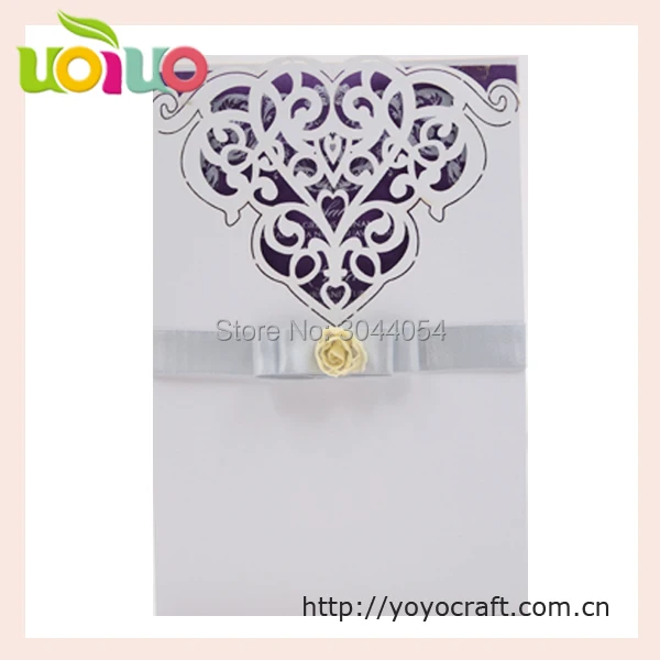 

Custom Classic style pocket wedding cards 50pcs wedding favor