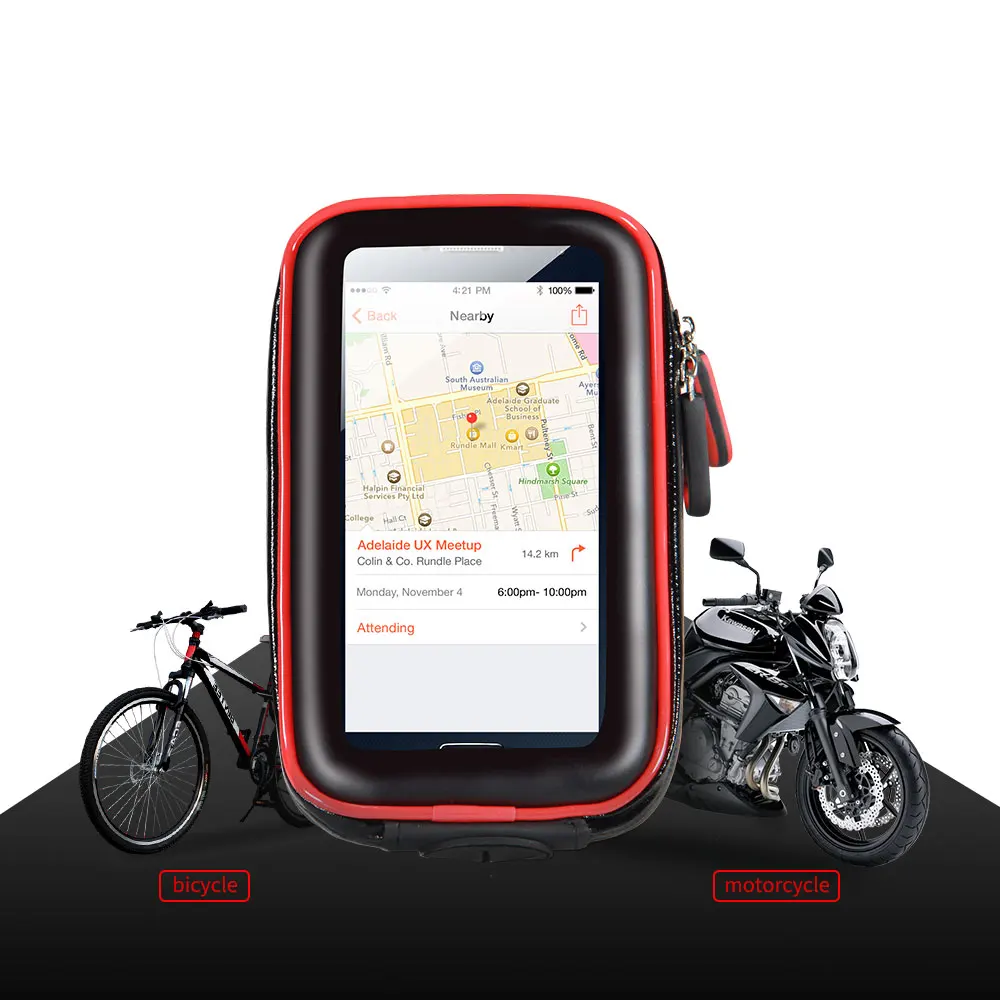 herobiker mobile phone holder motorcycle bike mount bracket stand holder for phone waterproof case bag for iphone 67 samsung free global shipping