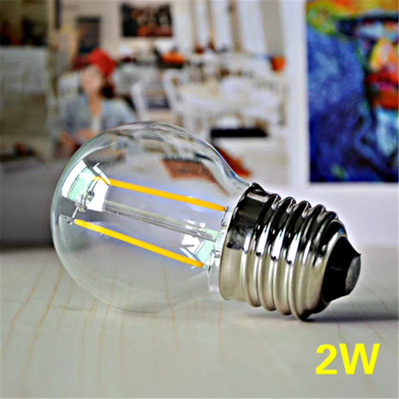 Винтажный светодиодный светильник Эдисона E27 2 Вт 4 6 8 220 В 110 120 в|e27 cfl|light blue high heele27
