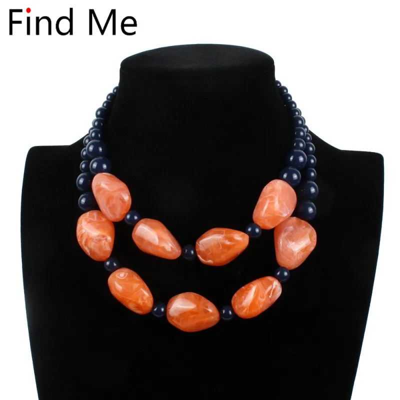 Новый бренд Find Me модное ожерелье чокер с большими бусинами подвесками в стиле