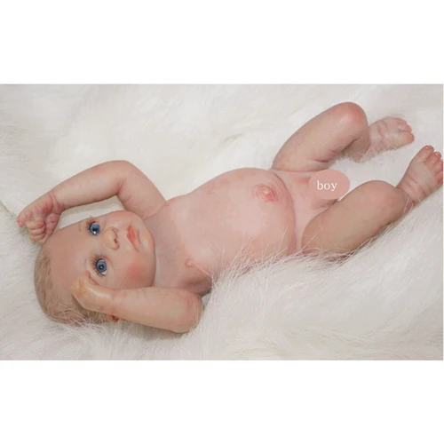 Настоящее прикосновение мягкий винил Reborn Baby Doll игрушка реалистичное высокое качество Новорожденный мальчик Младенцы купаться игрушка работа художника коллекционные куклы - Цвет: BOY