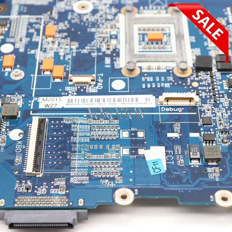 NOKOTION материнская плата для ноутбука samsung R70 NP-R70 BA92-04804A основная плата DDR2 8600M GPU Бесплатный процессор полностью протестирован