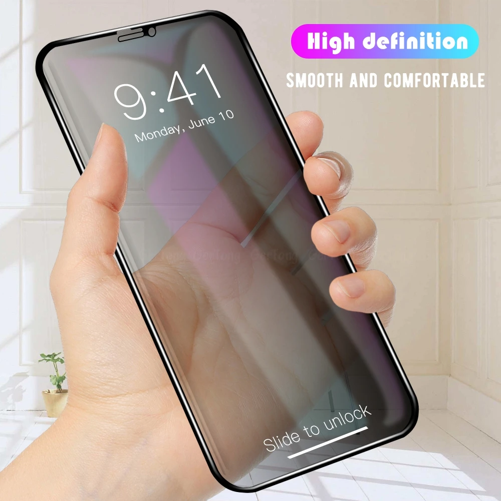 Закаленное стекло 9H для защиты экрана iPhone X полное покрытие XS MAX XR 6 6S 7 8 Plus пленка