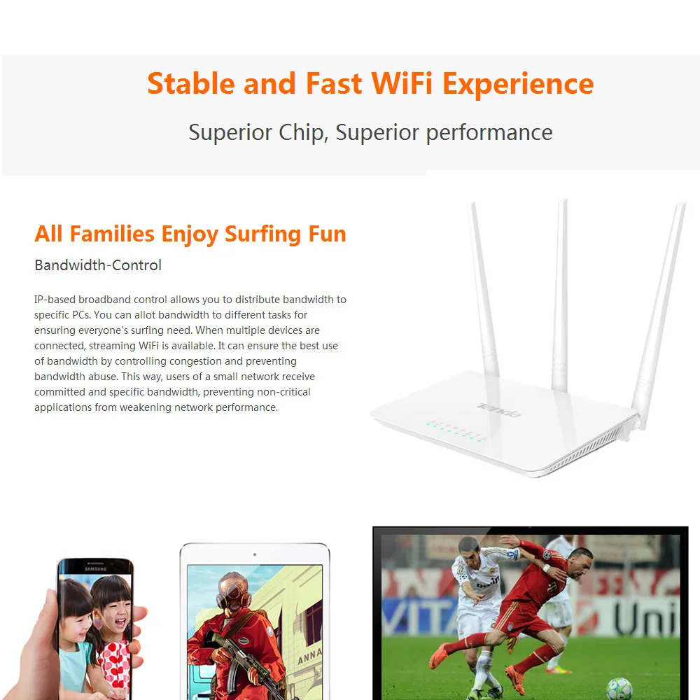 Tenda F3 300 Мбит/с Беспроводной Wi-Fi маршрутизатор wi-Fi ретранслятор для небольшой дом