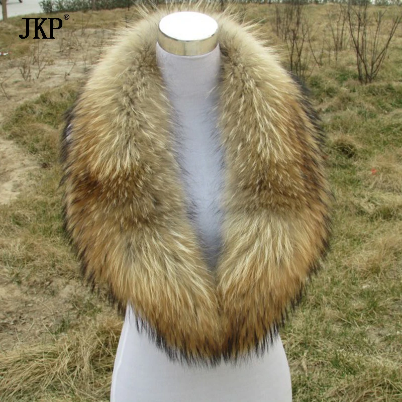 Women Real Raccoon Fur Scarf 100% Natural Collar Shawl Winter Warm Scarves | Wraps