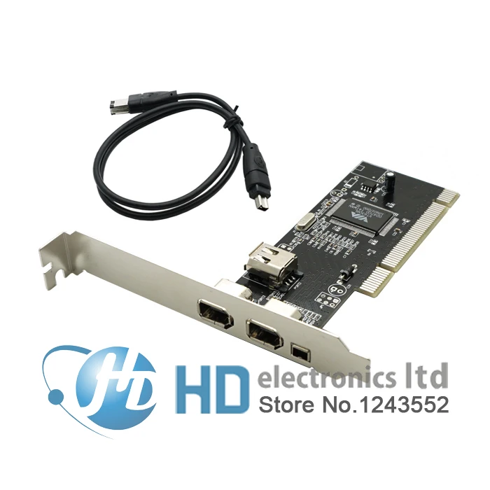 4 порта Firewire IEEE 1394 4/6 Pin PCI контроллер адаптер карты для HDD MP3 PDA | Компьютеры и офис