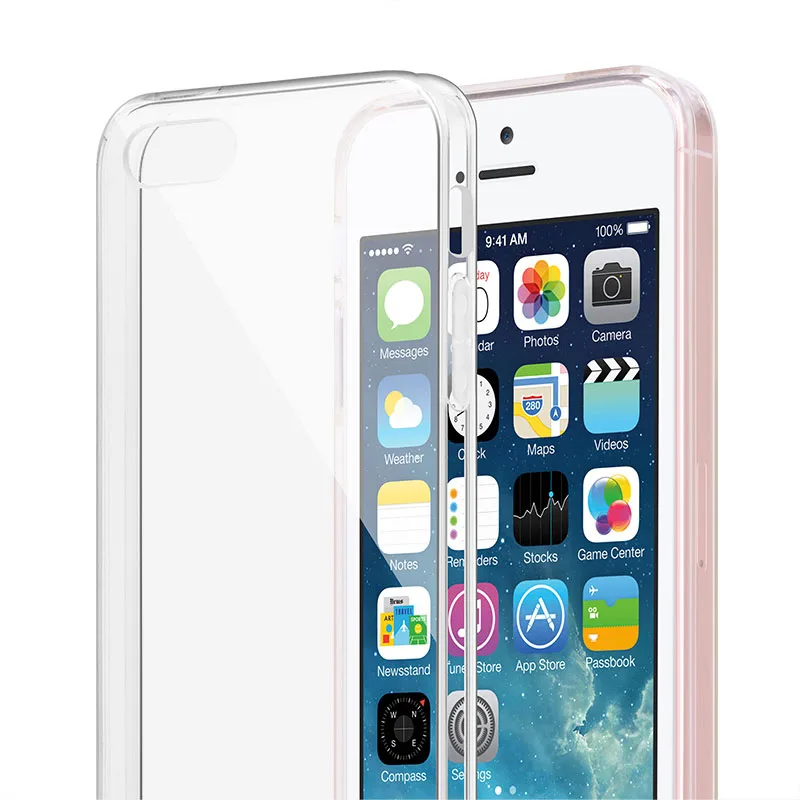 Yueyao для Apple iPhone SE бампер Чехол амортизацию и царапинам прозрачная задняя Iphone 5 5S