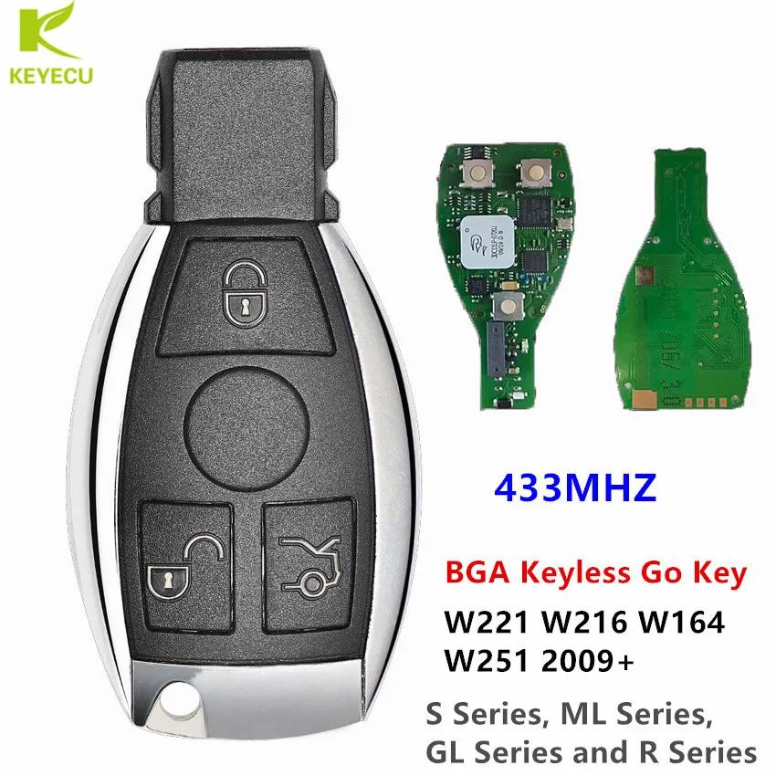 KEYECU предзаказ MB FBS3 BGA KeylessGo умный дистанционный ключ 433 МГц для Mercedes Benz W221 W216 W164 W251