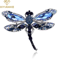 xiyanike fashion dragonfly brooches for women 2018 vintage large crystal corsages scarf lapel brooch pins animal jewelry jbsw49