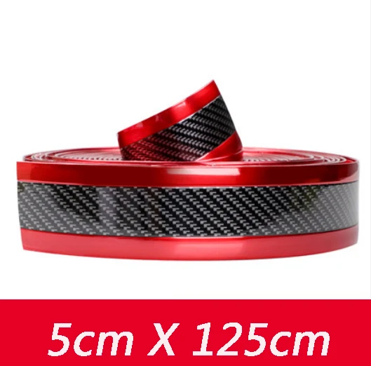 5cm X 1.25Meters Автомобильный порог анти-шаговый переоборудование педали Декоративная полоса Автомобильная дверь Боковой бампер наклейка для Volkswagen VW Tiguan MK2 - Название цвета: 5cm X 1.25Meters