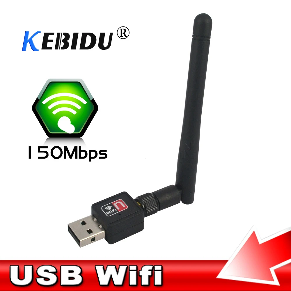 Высокоскоростной мини адаптер kebidu для ПК Wi Fi 150 м USB антенна беспроводная