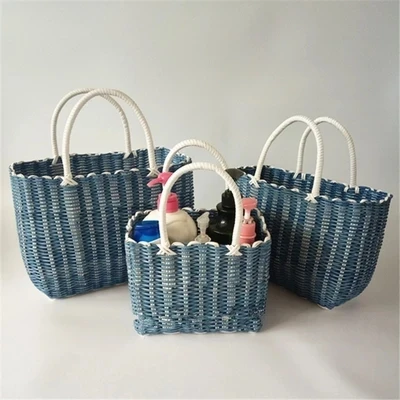 Для женщин сумки модные пластиковый мешок Свежий соломы Большой летние пляжные