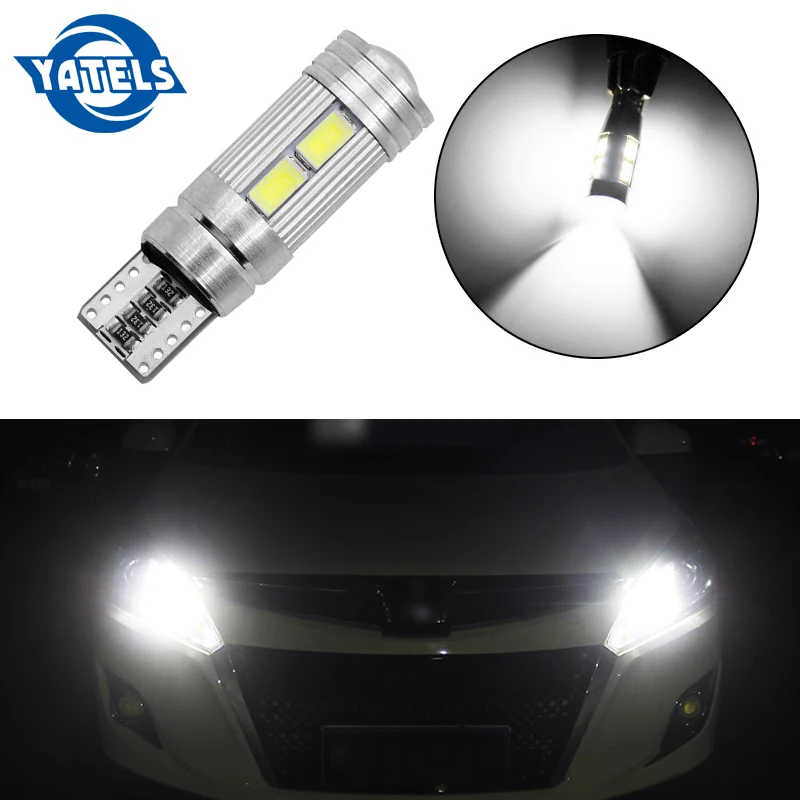 T10 10 SMD 5630 светодиодный объектив проектора автомобильные Габаритные фонари W5W 501