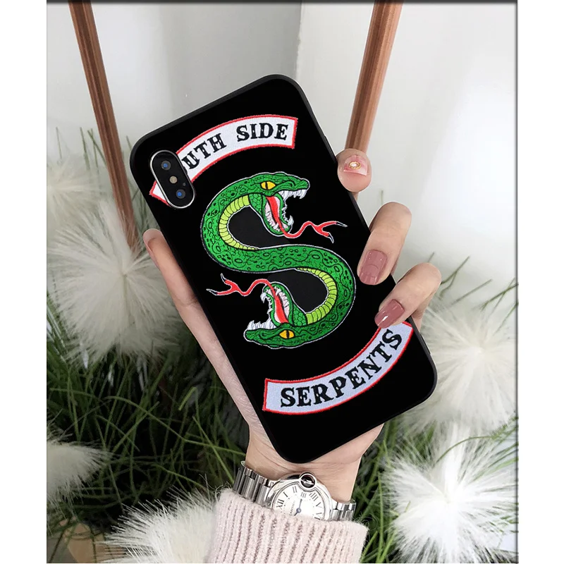 A2 MaiYaCa ривердейл "South Side serpents" Змея силиконовый мягкий чехол для телефона из ТПУ для iPhone X XS MAX 6 6s, 7, 7 plus, 8, 8 Plus, 5 5S SE XR - Цвет: A2