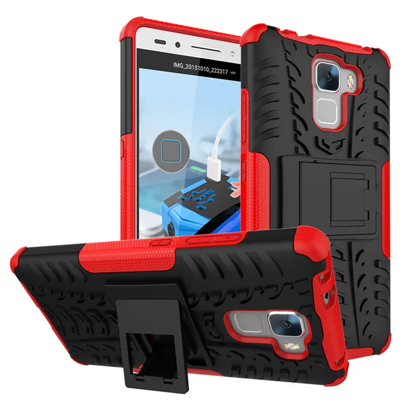 Fundas Высокое качество PC + ТПУ чехол для телефона huawei Honor 7 Heavy Duty Защита задняя