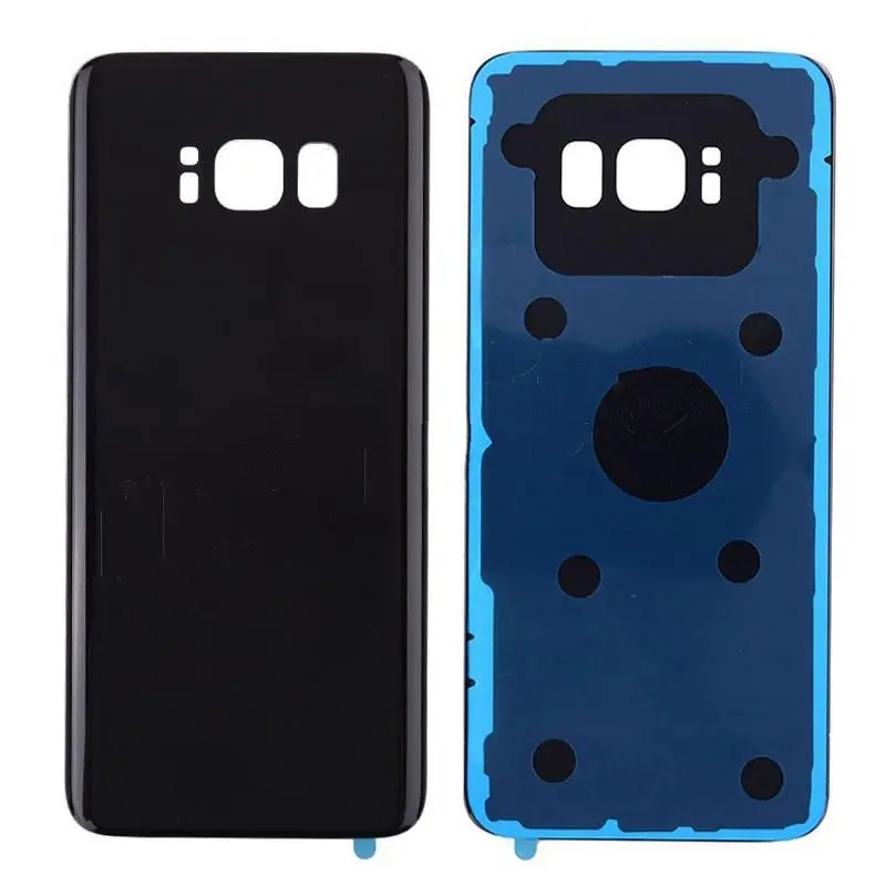 Black Задняя крышка батарейного отсека для samsung Galaxy S8 G950-серебристый/серый/синий/золотой/черный/розовое золото - Цвет: Black