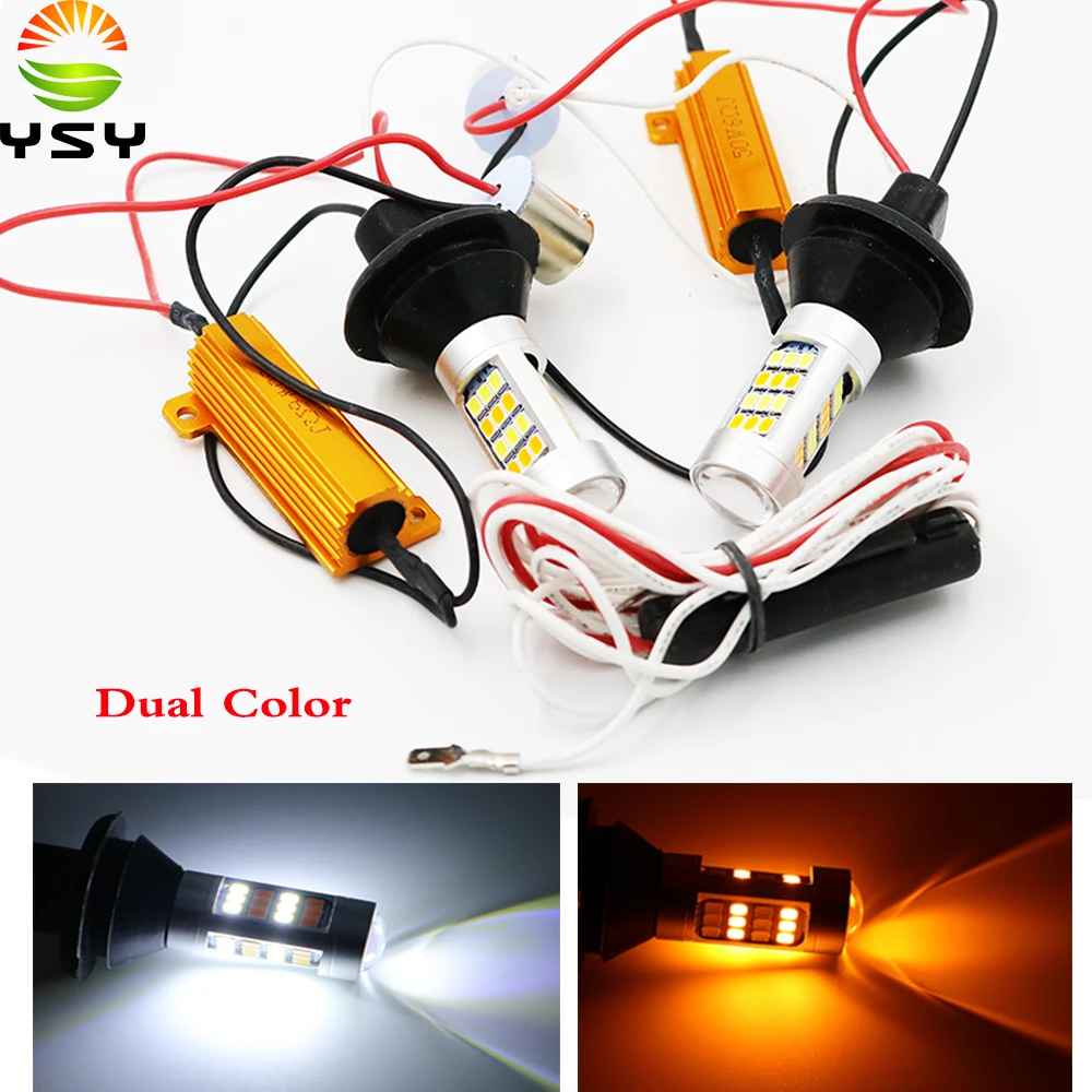 2x BAU15S 1156 P21W 2835 42SMD безошибочный Canbus светодиодный DRL Дневной ходовой светильник и