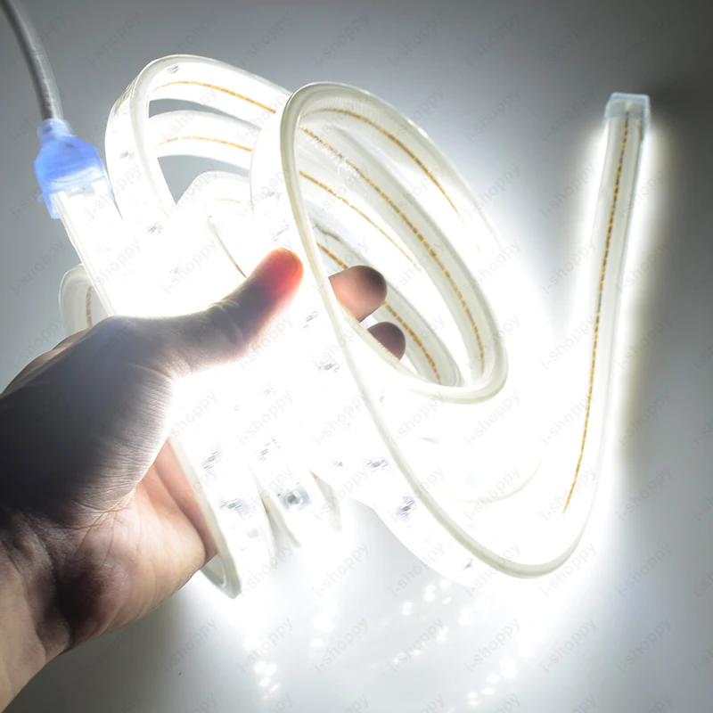 Medidores Super-brilhante Flexível Tira Leds Impermeável Suave Lâmpada Plug 63 Led Luz