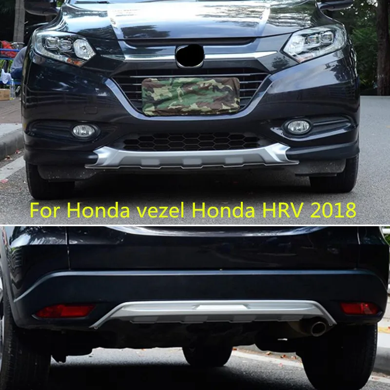 Для Honda vezel Honda HRV Высокое качество пластик ABS Хром Передний+ задний бампер накладка автомобиля-аксессуары для укладки