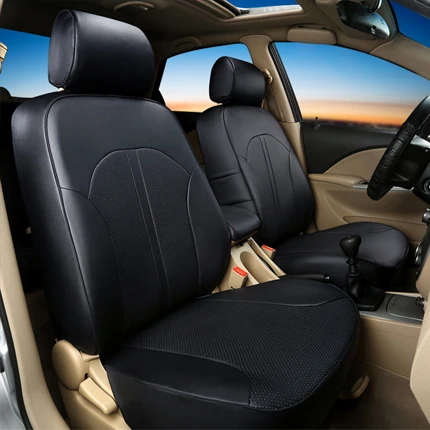 AutoDecorun пользовательские чехлы для сидений автомобилей Toyota Fortuner 7 сидений чехлы наборы Кожаная подушка из искусственной кожи поддержка сидений авто аксессуары - Название цвета: Black
