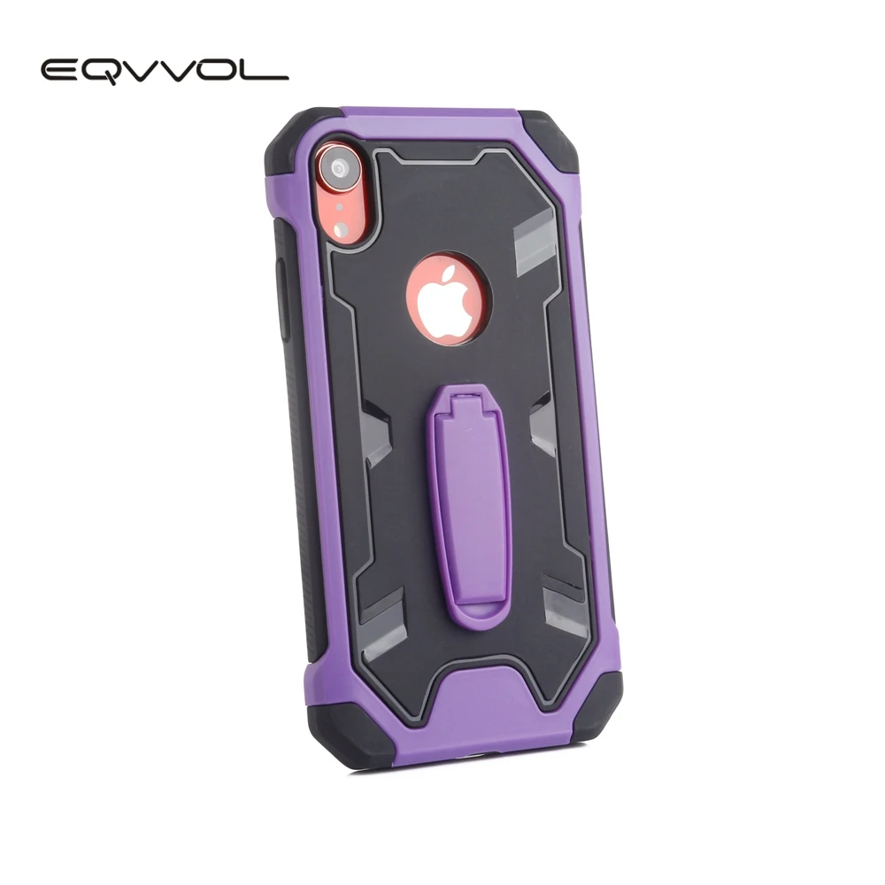 Eqvvol Armor Shockproof Phone Case For iPhone XS MAX XR X 8 7 6 6s Plus Camouflage Cases Stand Bracket Back Cover Soft Edge |