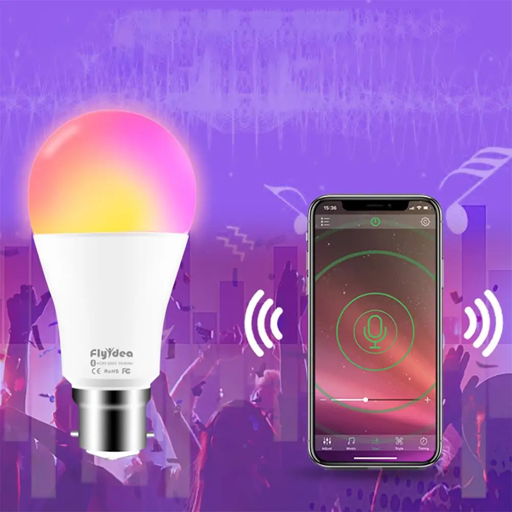 

Bluetooth B22 10 RGB AC 85-265 V IOS/Android