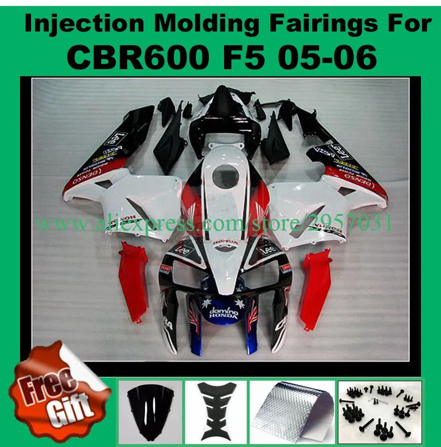 

Free screws+gifts Injection mold Red White G32 Fairing kit for HONDA CBR600RR F5 05 06 2005 2006 CBR600 Fairings set