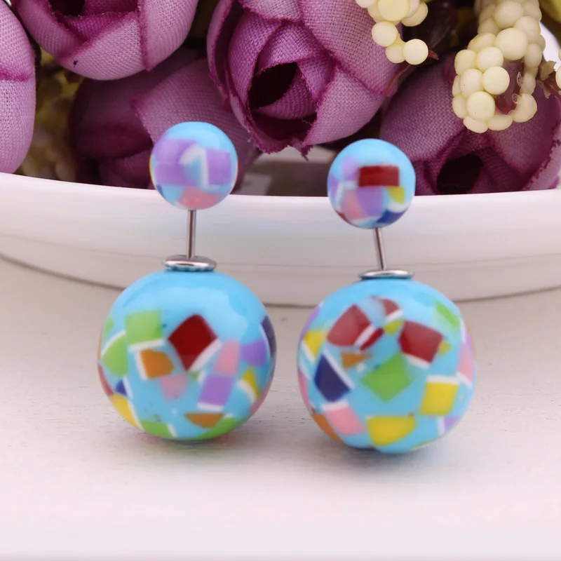 8 видов цветов высококачественные брендовые Новые разноцветные мозаичные серьги