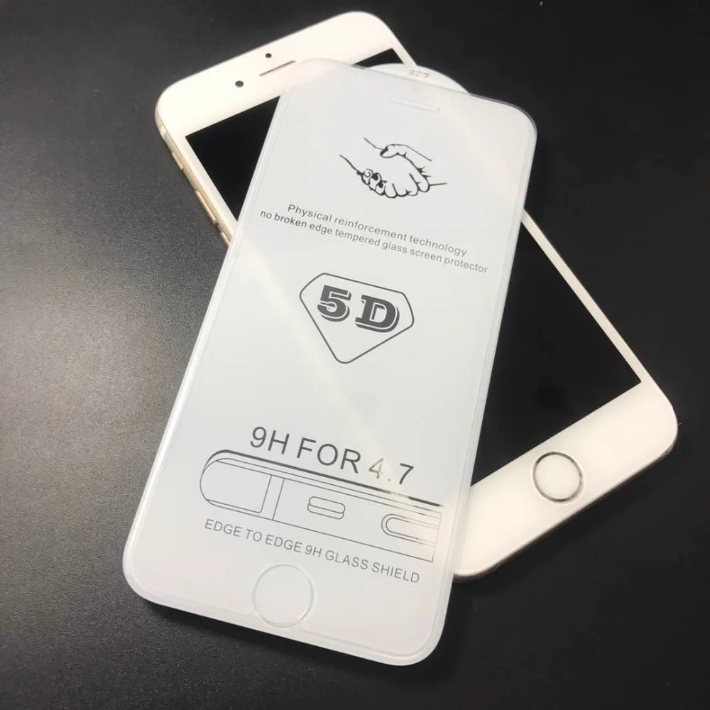 Лучшее качество полное покрытие закаленное стекло 9H для iPhone X Xs XR 11 Pro 6 6S 7 8 Plus 5D