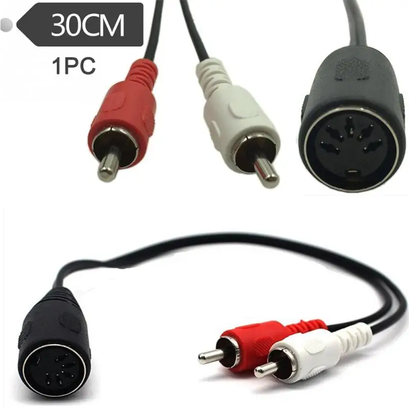 Совершенно новый 5 контактов DIN Женский 2 RCA штекер AMP аудио адаптер кабель |