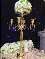 wedding candelabra 66cm tall gold table centerpiece flower vase wedding decoration
