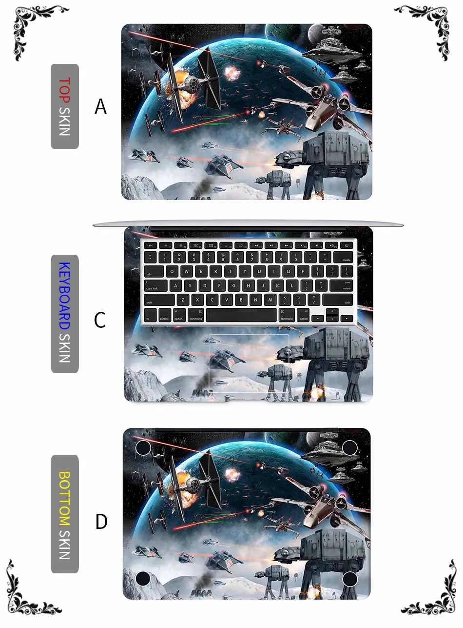 Крутой чехол для Macbook Pro Air retina 11 12 13 15,6 дюймов 17 hp acer Mac Mi Surface Book наклейка для ноутбука