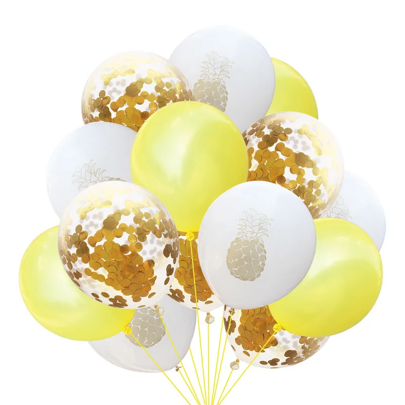 12 дюймовые латексные шары в виде фламинго сосны Листьев конфетти для свадебного