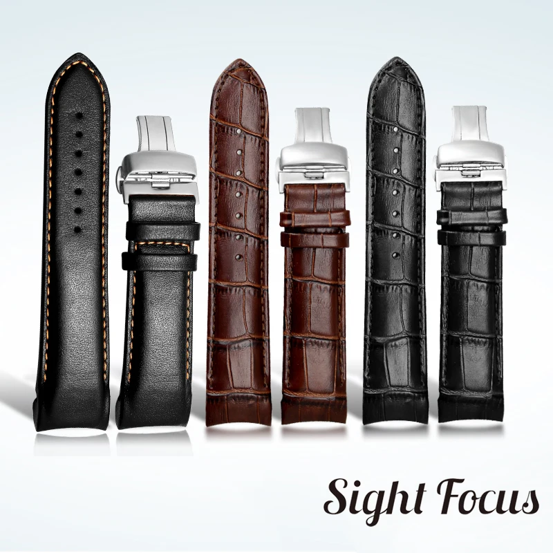 Original Calfskin Leather Men Watchband 1853 for Tissot Watch Strap T035410A 407A Couturier 22 23 24mm Watch Bands Belt Bracelet