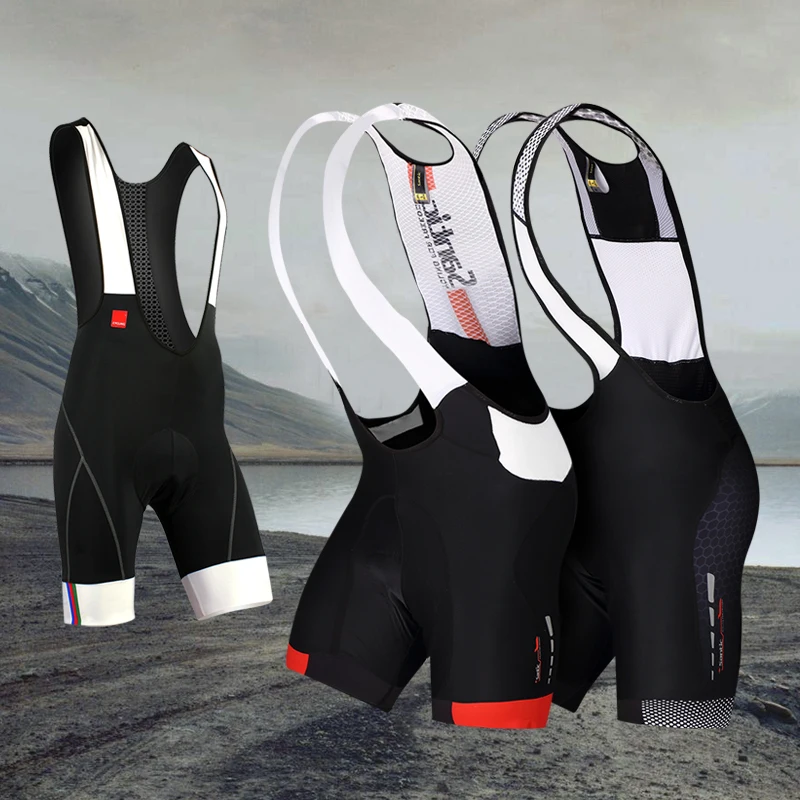 

SANTIC Cycling BIB Shorts Men Triathlon Salopette Ciclismo Uomo Estivo Shock Proof Cushion Pad Culotte Ciclismo Hombre 5