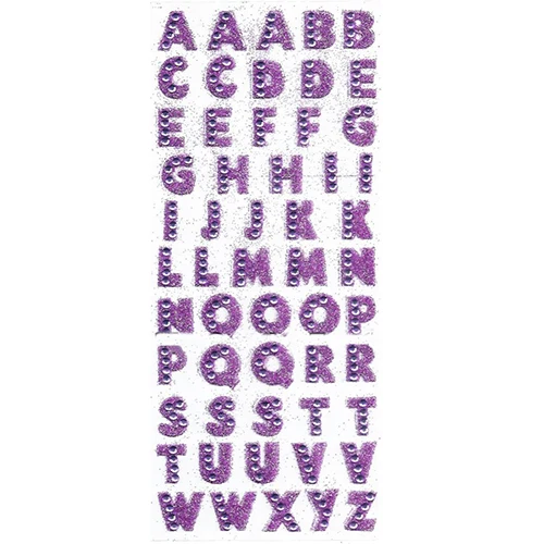 1 лист Блеск Стикеры буквы алфавита самоклеющиеся ABC A-Z слова наклеить на