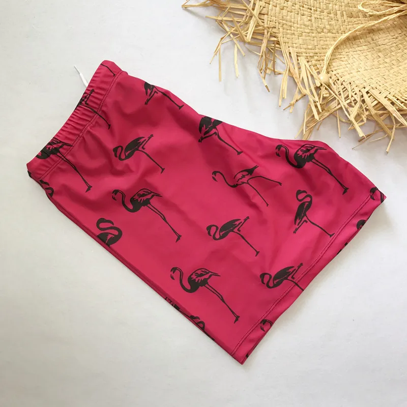 

SUMMER Couple Men Board Shorts Swimming Trunks Boxer Joggers Running Sweat Beach Surfing Bird Print Sport Boardshort Plus Siz